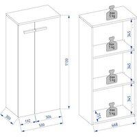 Lauter Шкаф-полупенал Навесной Adri (антрацит) Image #2