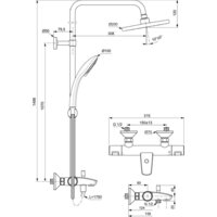 Душевая система  Ideal Standard Ceratherm T25 A7590AA - Превью изображения №8 — Интернет-Магазин TECNO.BY