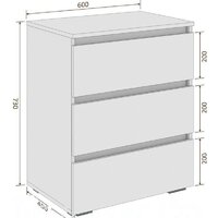 Кортекс-мебель Бари 60 3ш (дуб сонома/дуб сонома/белый) Image #5