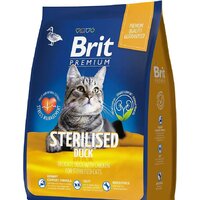 Brit Premium Cat Sterilized Duck & Chicken для взрослых стерилизованных кошек с уткой и курицей 400 г