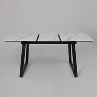 Lepremo AV 1208 HPL+МДФ раздвижной 1200-1600x800 (мрамор белый/черный) Image #6