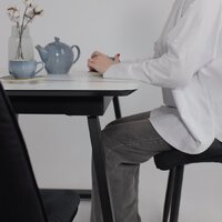 Lepremo AV 1208 HPL+МДФ раздвижной 1200-1600x800 (мрамор белый/черный) Image #21