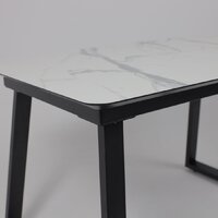 Lepremo AV 1208 HPL+МДФ раздвижной 1200-1600x800 (мрамор белый/черный) Image #9