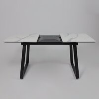 Lepremo AV 1208 HPL+МДФ раздвижной 1200-1600x800 (мрамор белый/черный) Image #5