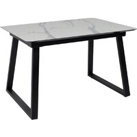 Lepremo AV 1208 HPL+МДФ раздвижной 1200-1600x800 (мрамор белый/черный)