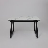 Lepremo AV 1208 HPL+МДФ раздвижной 1200-1600x800 (мрамор белый/черный) Image #4