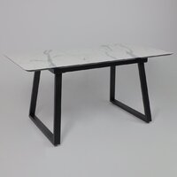 Lepremo AV 1208 HPL+МДФ раздвижной 1200-1600x800 (мрамор белый/черный) Image #8