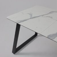 Lepremo AV 1208 HPL+МДФ раздвижной 1200-1600x800 (мрамор белый/черный) Image #12