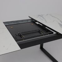 Lepremo AV 1208 HPL+МДФ раздвижной 1200-1600x800 (мрамор белый/черный) Image #14