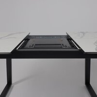 Lepremo AV 1208 HPL+МДФ раздвижной 1200-1600x800 (мрамор белый/черный) Image #13