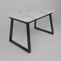 Lepremo AV 1208 HPL+МДФ раздвижной 1200-1600x800 (мрамор белый/черный) Image #2