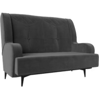 Лига диванов Неаполь 2-х местный (велюр серый)