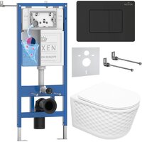 Roxen Vine Tornado в комплекте с инсталляцией StounFix Dual Fresh 6 в 1 868624 (кнопка: оружейная сталь матовая)