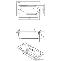 Cersanit Santana 140x70 (с ножками) Image #3