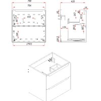 ЗОВ Тумба под умывальник Дион 80 D80LWP0M9003MKV5 (белый матовый) Image #4
