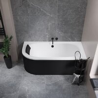 Lauter Bliss 170 P 21201072P (с ножками, лицевым экраном черного цвета и сифоном 21Y31001 матовый черный) Image #11