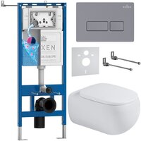 Roxen Titan в комплекте с инсталляцией StounFix Dual Fresh 6 в 1 967204 (кнопка: бетон)