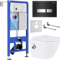 Roxen Antares Bidet в комплекте с инсталляцией StounFix Dual Fresh 6 в 1 963184 (кнопка: черное стекло) Image #2