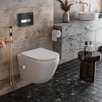 Roxen Antares Bidet в комплекте с инсталляцией StounFix Dual Fresh 6 в 1 963184 (кнопка: черное стекло) Image #10