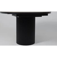 Кухонный стол Мамадома Askar round slide-116 раздвижной круглый 116-156 (bayona ivory premium cer/черный) - Превью изображения №7 — Интернет-Магазин TECNO.BY