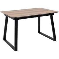 Lepremo AV 1208 HPL+МДФ раздвижной 1200-1600x800 (дуб делано натуральный/черный)