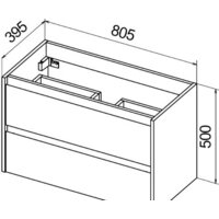  BelBagno Тумба под умывальник Kraft 39-800/390-2C-SO-BO (bianco opaco) - Превью изображения №3 — Интернет-Магазин TECNO.BY