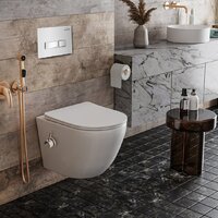 Roxen Antares Bidet в комплекте с инсталляцией StounFix Dual Fresh 6 в 1 962866 (кнопка: белое стекло) Image #9