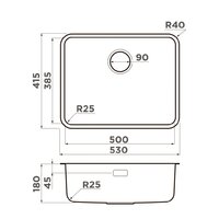 Кухонная мойка Omoikiri Omi 53-U/I-GB Ultra (графит) - Превью изображения №2 — Интернет-Магазин TECNO.BY