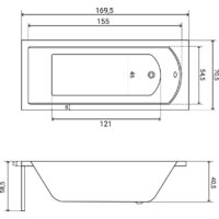 Lauter Amelia 170 21204070 (с каркасом и сифоном 21Y11021 матовый черный) Image #33