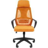 CHAIRMAN CH636 (ткань, черный пластик/оранжевый) Image #2