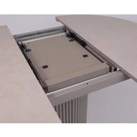 Кухонный стол Мамадома Askar round slide-116 раздвижной 116-156 (bayona ivory premium cer/капучино) - Превью изображения №10 — Интернет-Магазин TECNO.BY