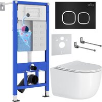 Roxen Vortex Tornado в комплекте с инсталляцией StounFix Dual Fresh 6 в 1 964427 (кнопка: черный матовый)