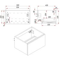 ЗОВ Тумба под умывальник Кито-2 60 2K60LA0MWMC-LDSPA (аттик/белый матовый) Image #8