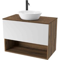 ЗОВ Тумба под умывальник Кито-2 60 2K60LA0MWMC-LDSPA (аттик/белый матовый)