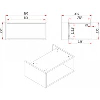 ЗОВ Тумба под умывальник Кито-2 60 2K60LA0MWMC-LDSPA (аттик/белый матовый) Image #9