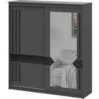 NN мебель К №25 2.0м Блэк Лайт (графит серый/лакобель/черный матовый)