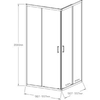 Душевой уголок IVA E3SB100C - Превью изображения №3 — Интернет-Магазин TECNO.BY
