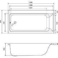 Lauter Seraphina 160x80 2112160L (с ножками и сифоном 21Y32002 белый) Image #16