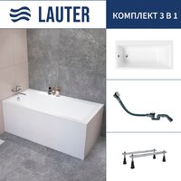 Lauter Seraphina 160x80 2112160L (с ножками и сифоном 21Y32002 белый) Image #1