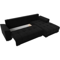 Лига диванов НордСтар правый 121117 (микровельвет черный/подушки микровельвет черный) Image #7