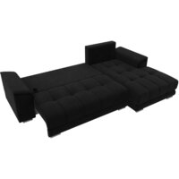 Лига диванов НордСтар правый 121117 (микровельвет черный/подушки микровельвет черный) Image #8