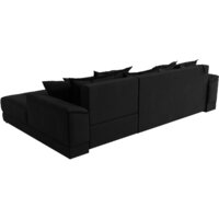 Лига диванов НордСтар правый 121117 (микровельвет черный/подушки микровельвет черный) Image #5