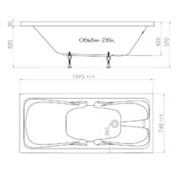 Triton Стандарт 170x75 (с ножками) Image #2