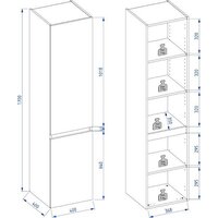 Lauter Шкаф-пенал Навесной Mia 40 (графит) Image #2