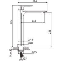 Умывальник Lauter 21393-70 + Reef 21CK8678C - Превью изображения №4 — Интернет-Магазин TECNO.BY