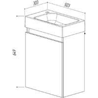 Belux Тумба с умывальником Темпо НП 50 (1, белый глянец) Image #5