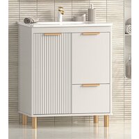 Brevita Тумба с умывальником Risacca Crema 70 RIS-06070-0342Я+B-OND070-01 (серый кашемир)