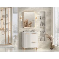  Brevita Тумба с умывальником Risacca Crema 70 RIS-06070-0342Я+B-OND070-01 (серый кашемир) - Превью изображения №8 — Интернет-Магазин TECNO.BY