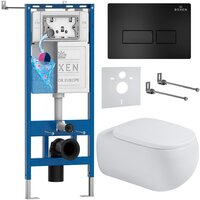 Roxen Titan в комплекте с инсталляцией StounFix Dual Fresh 6 в 1 967201 (кнопка: черная)