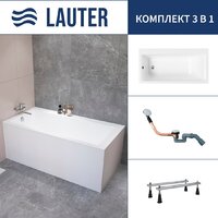 Lauter Seraphina 160x80 2112160L (с ножками и сифоном 21Y11030 хром) Image #1